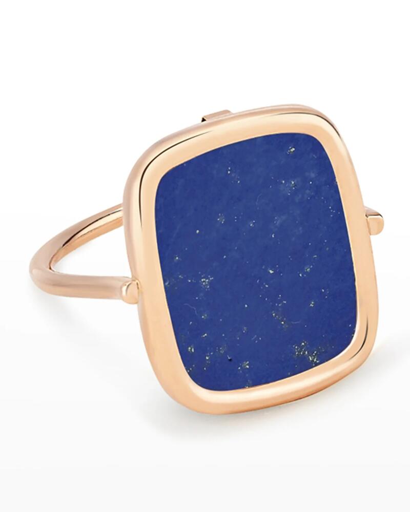 GINETTE NY Rose Gold Lapis Antiqued Ring Cover