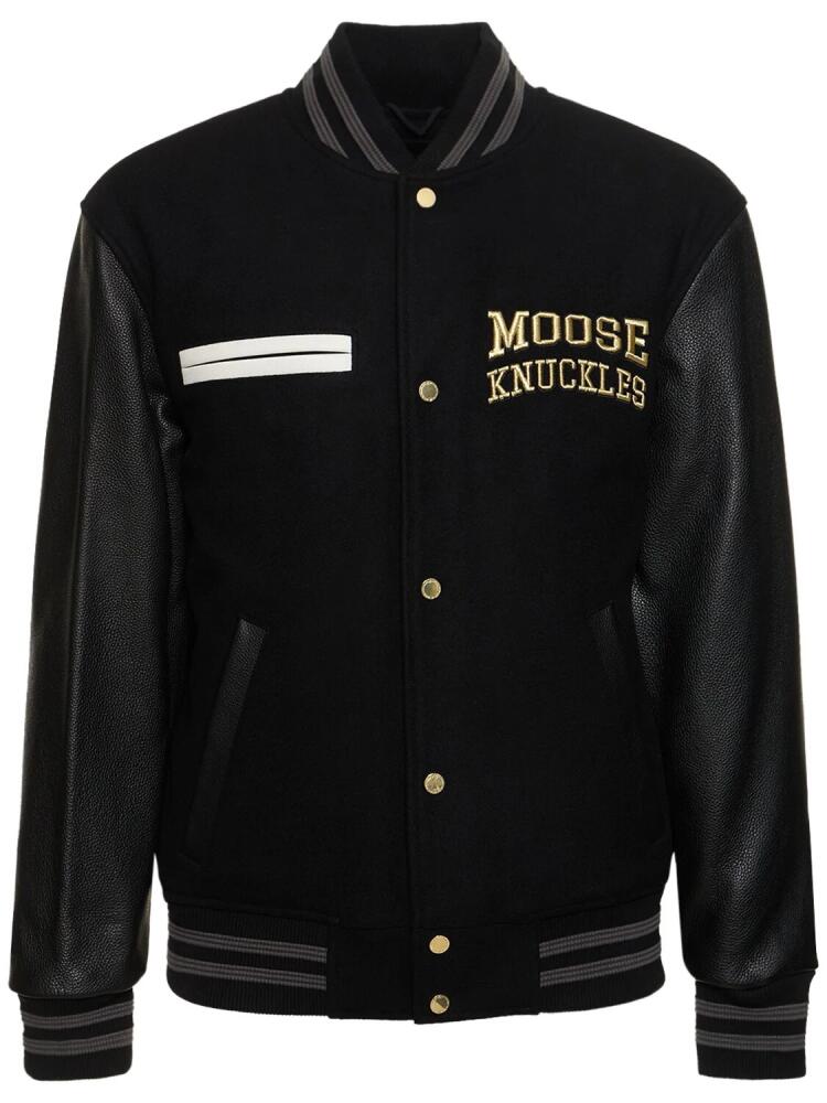 MOOSE KNUCKLES Moose Varsity Bomber Jacket Cover