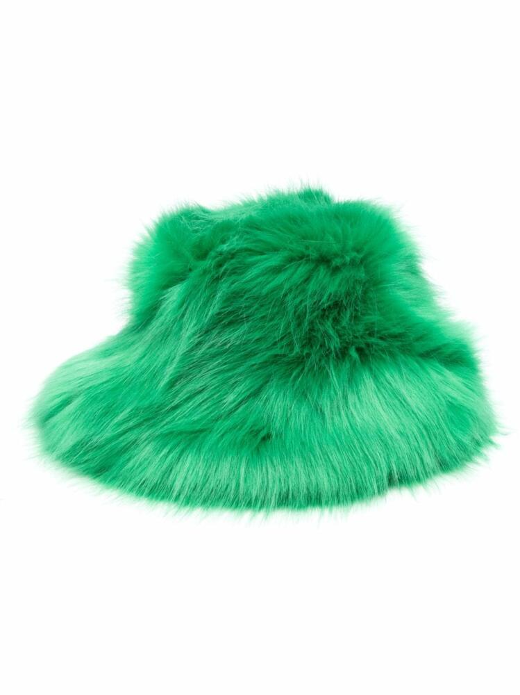 Patrizia Pepe faux-fur hat - Green Cover