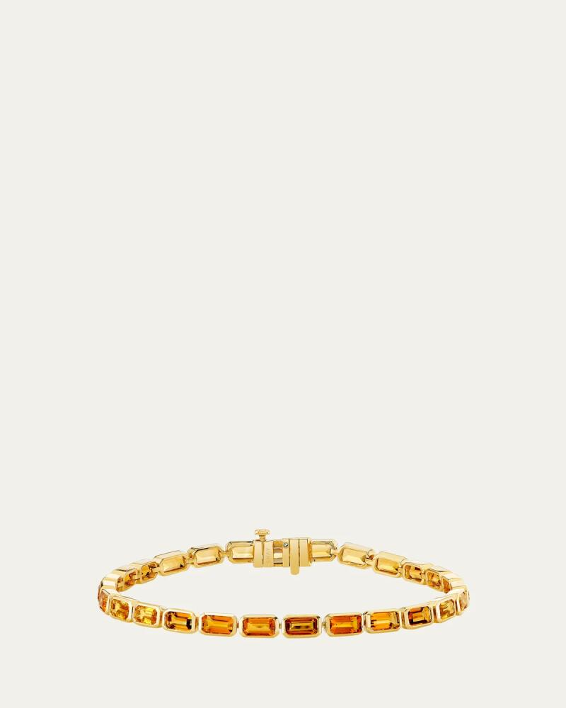 SHAY 18K Yellow Gold Citrine and Yellow Sapphire East West Tennis Bracelet Cover