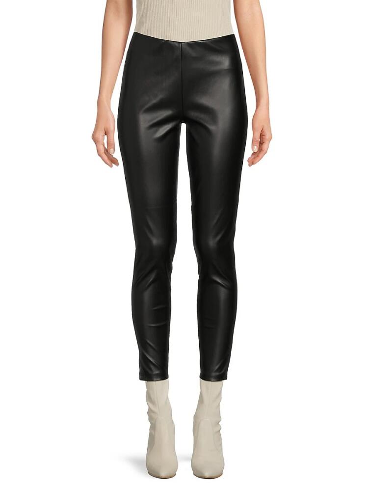 Lea & Viola Women's Faux Leather Pants - Black Cover