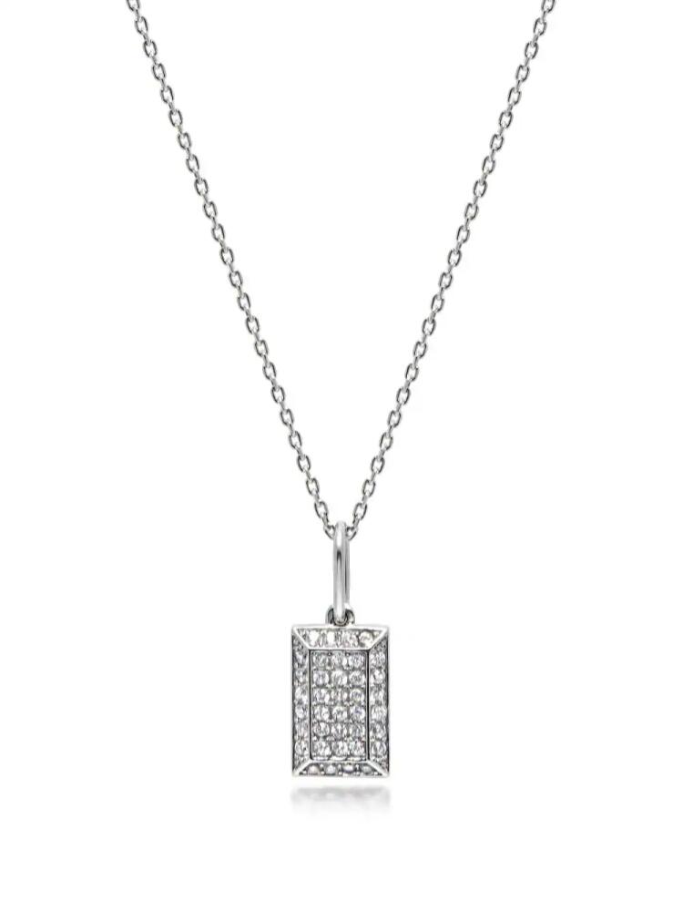 Nialaya Jewelry CZ tag necklace - Silver Cover