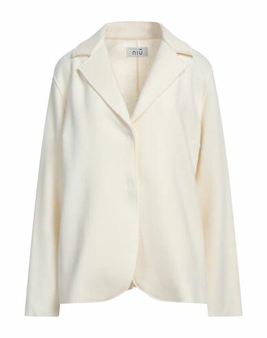 Niū Woman Blazer Ivory Virgin Wool, Polyamide Cover