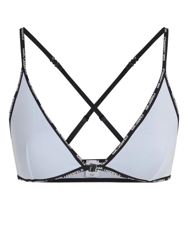 Karl Lagerfeld multiway-strap triangle bra - Blue Cover