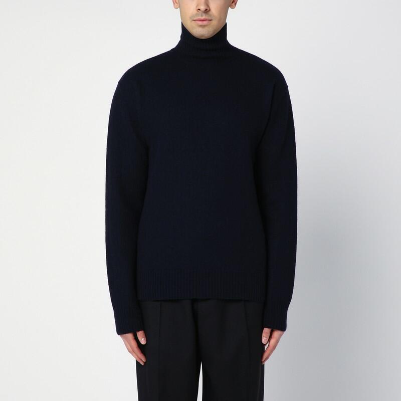 Jil Sander Blue wool turtleneck sweater Cover