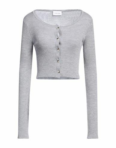 Scaglione Woman Cardigan Grey Merino Wool, Silk, Cashmere Cover