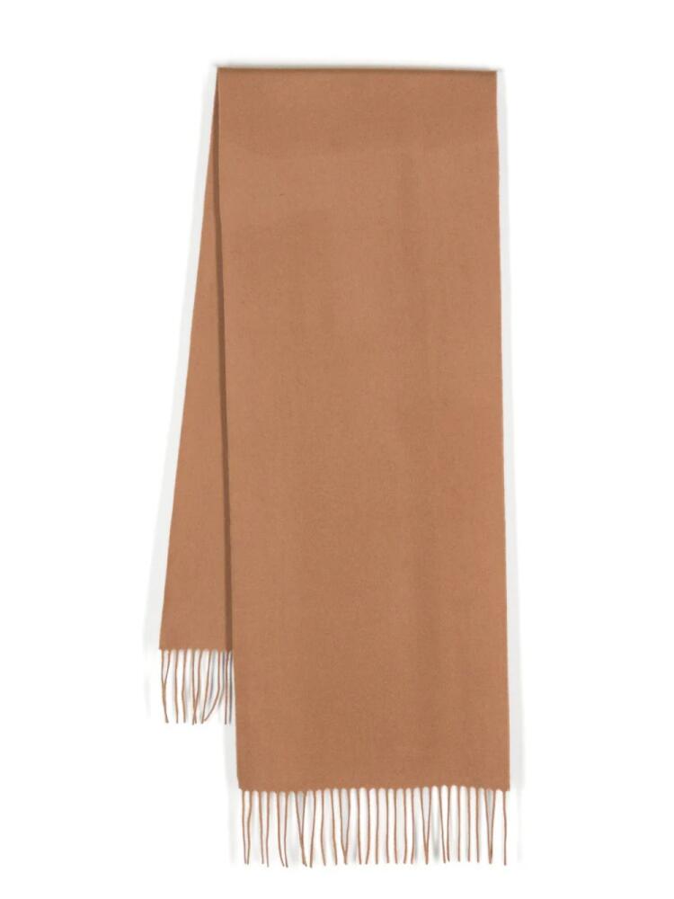 FURSAC fringed cashmere scarf - Brown Cover