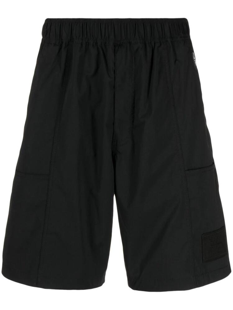 izzue logo-patch elasticated-waistband shorts - Black Cover