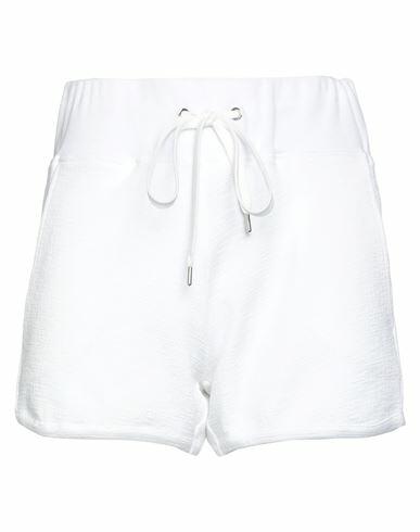 Eleventy Woman Shorts & Bermuda Shorts White Cotton, Polyamide, Elastane, Polyester Cover