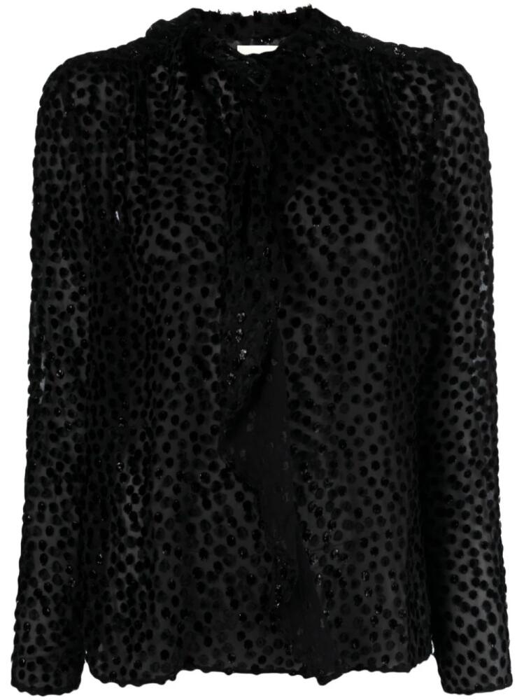 ISABEL MARANT Utah semi-sheer blouse - Black Cover