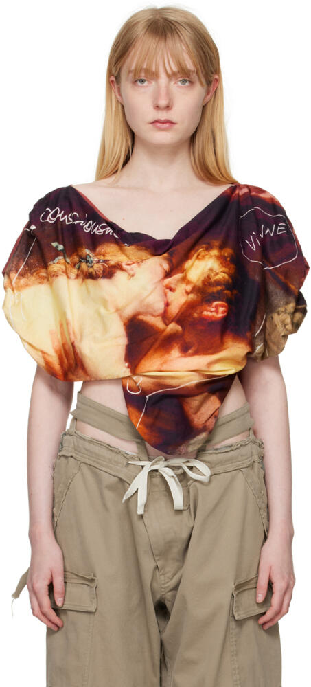 Vivienne Westwood Brown Kiss Heart T-Shirt Cover