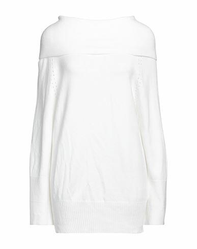 Biancoghiaccio Woman Turtleneck Ivory Viscose, Polyester, Polyamide Cover