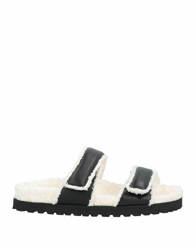 Gia X Pernille Teisbaek Woman Sandals Black Soft Leather, Textile fibers Cover