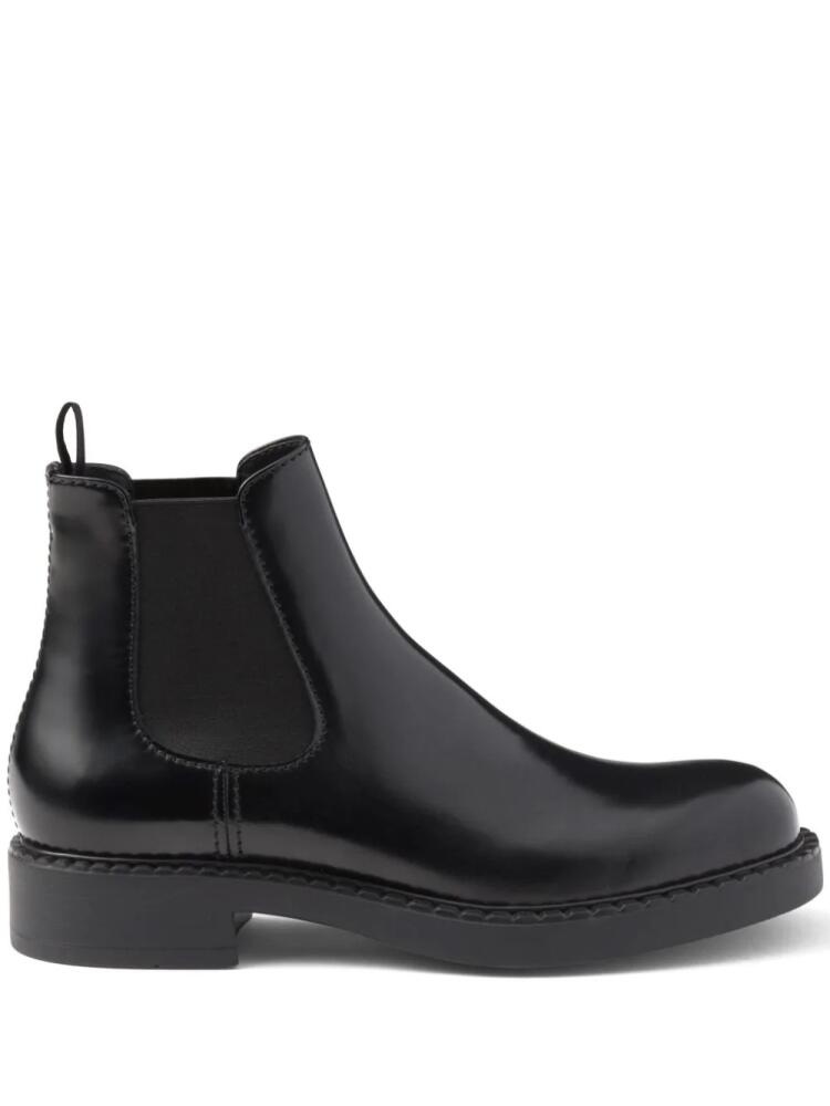 Prada brushed-finish Chelsea boots - Black Cover