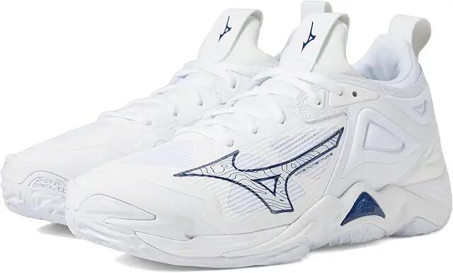 Mizuno Wave Momentum 3 (White/Navy) Women's Volleyball Shoes Cover