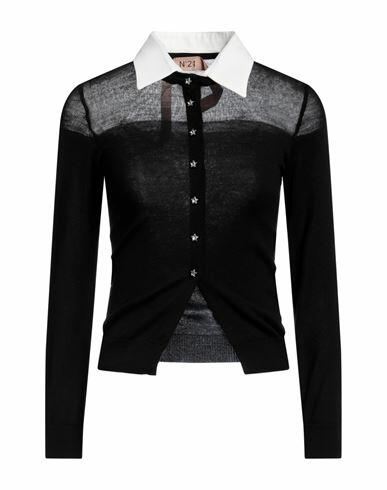 N°21 Woman Cardigan Black Wool, Silk, Cashmere, Acetate, Viscose Cover