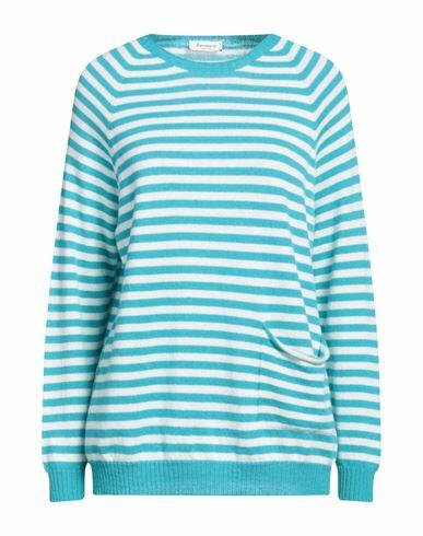 Arovescio Woman Sweater Turquoise Wool, Cashmere Cover