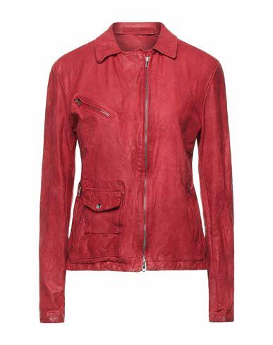 Salvatore Santoro Woman Jacket Red Ovine leather Cover