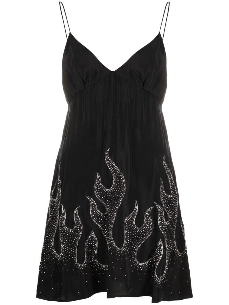 Palm Angels flame-print minidress - Black Cover