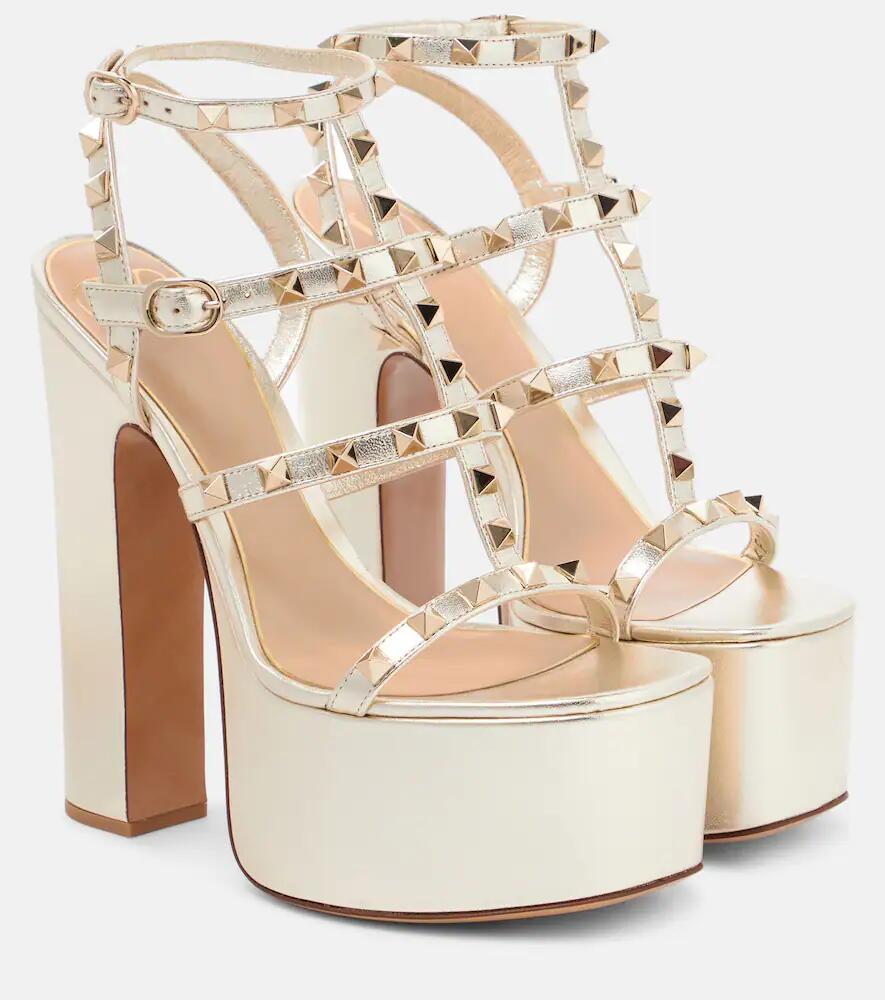 Valentino Garavani Rockstud leather platform sandals Cover