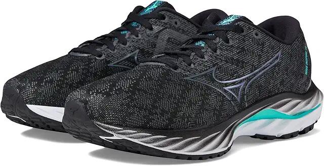 Mizuno Wave Inspire 19 (Black/Metallic Grey) Men's Shoes Cover