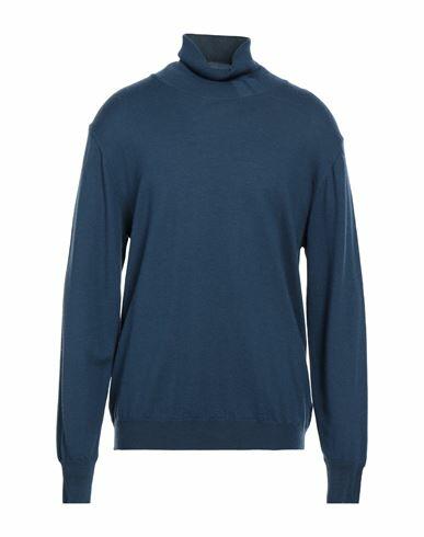 Officina 36 Man Turtleneck Navy blue Merino Wool, Acrylic Cover