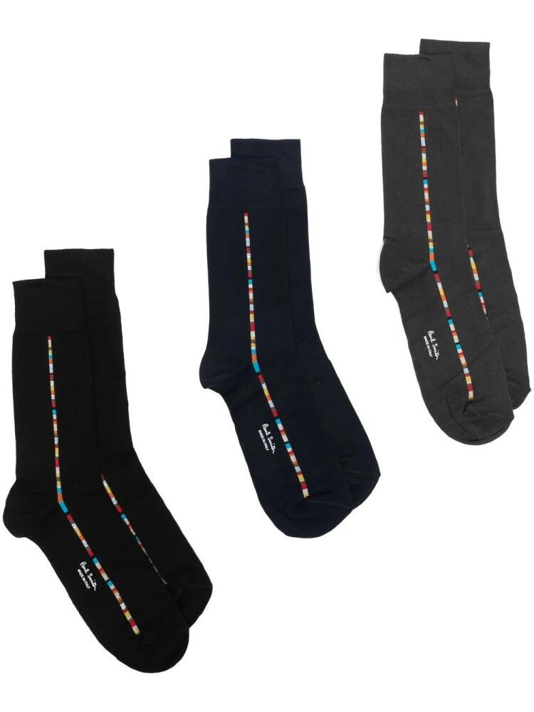 Paul Smith three-pack Signature Stripe socks - Black Cover