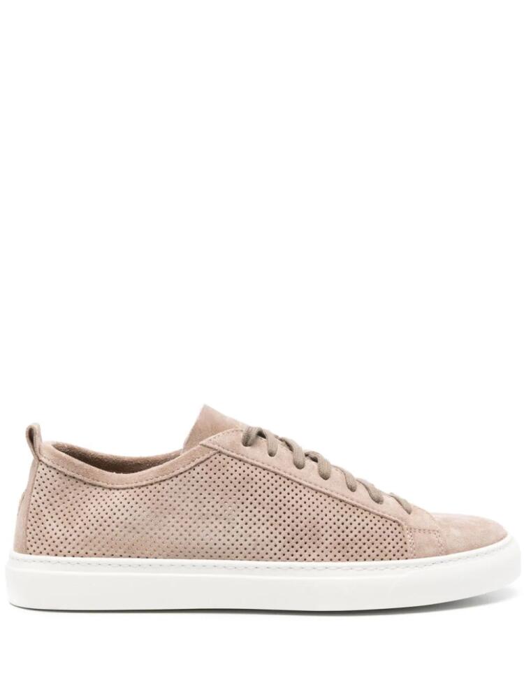 Henderson Baracco perforated suede sneakers - Neutrals Cover