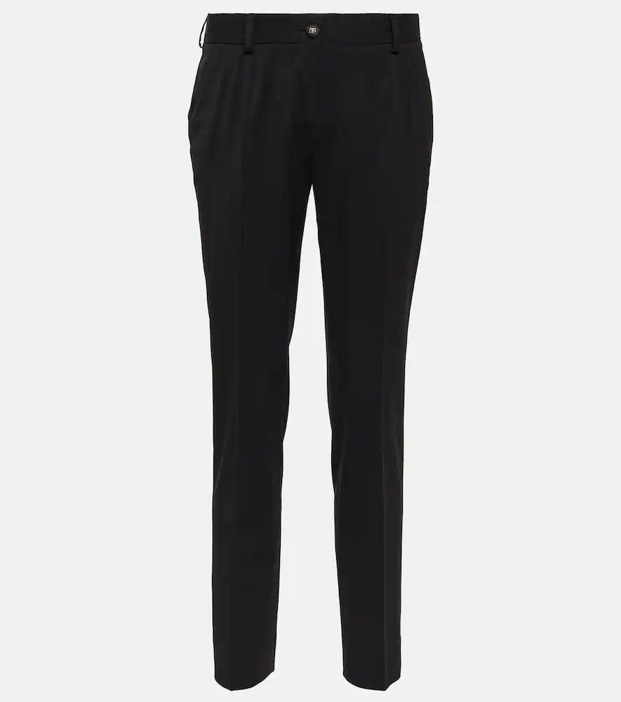 Dolce & Gabbana Mid-rise straight wool-blend pants Cover