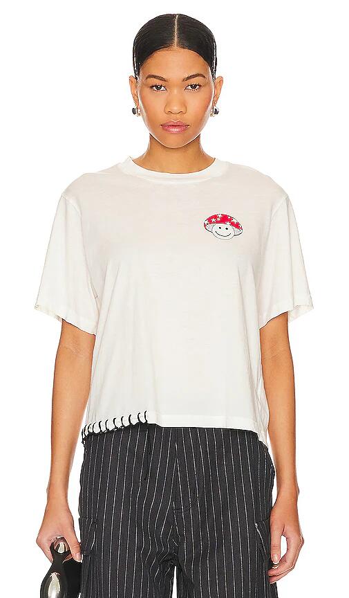 Lauren Moshi Rue Mini Mushrooms Tee in White Cover