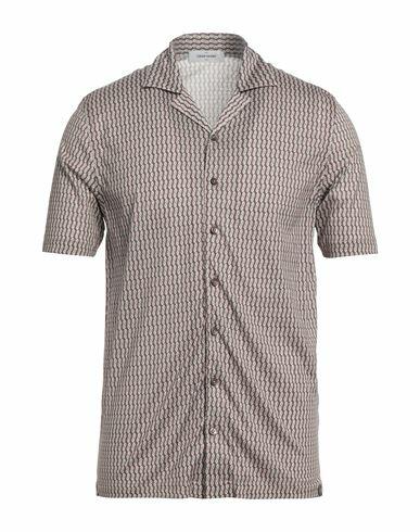 Gran Sasso Man Shirt Light brown Cotton Cover