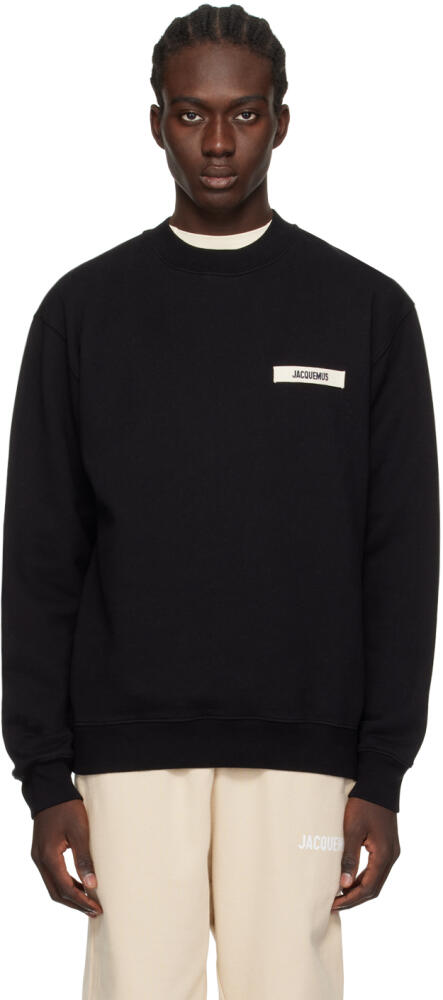 JACQUEMUS Black Les Classiques 'Le sweatshirt Gros Grain' Sweatshirt Cover