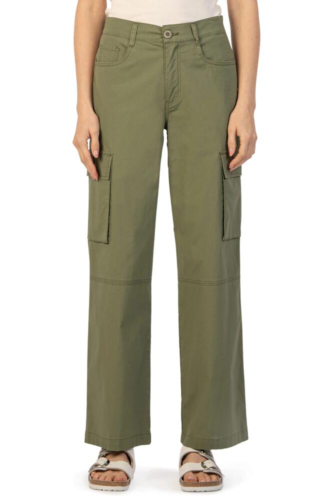 KUT from the Kloth Wide Leg Cargo Pants in Olive Cover