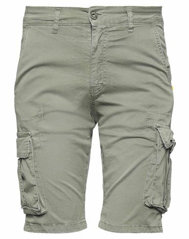 Displaj Man Shorts & Bermuda Shorts Military green Cotton, Elastane Cover