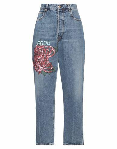 Golden Goose Woman Jeans Blue Cotton Cover