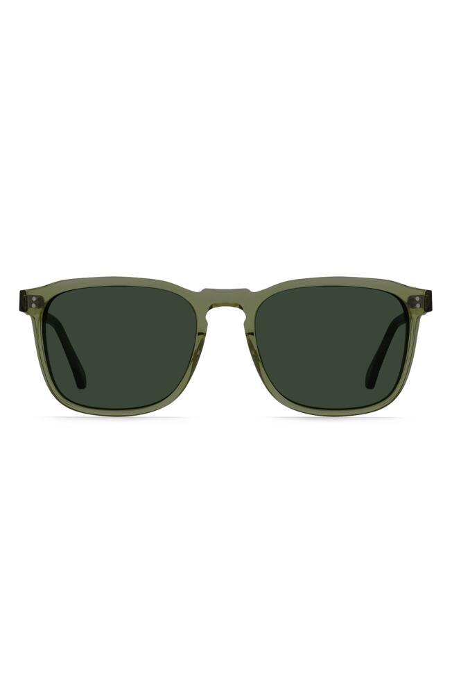 RAEN Wiley Polarized Square Sunglasses in Cambria/Green Polar Cover