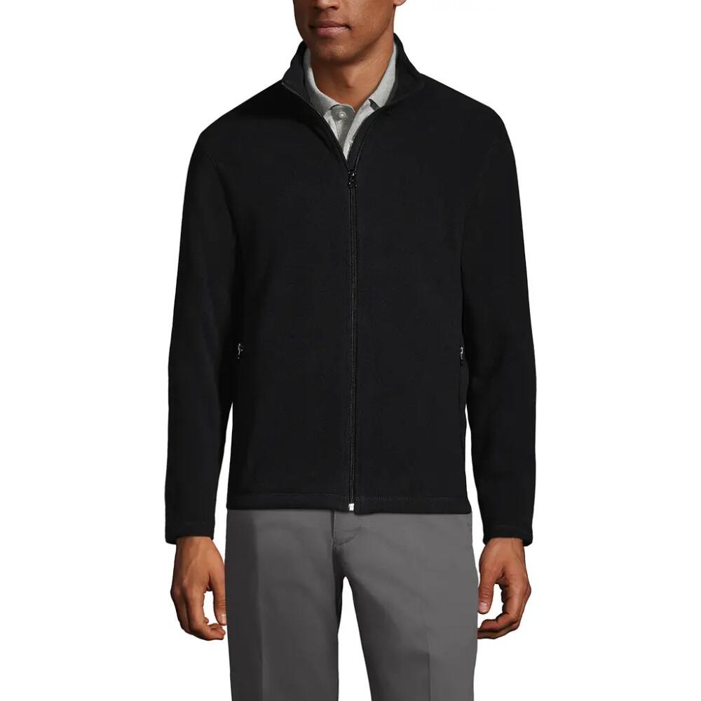 Lands' End Full-Zip Mid-Weight Fleece Jacket in Black Cover