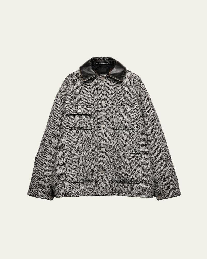 Prada Men's Boucle Chevron Jacket Cover