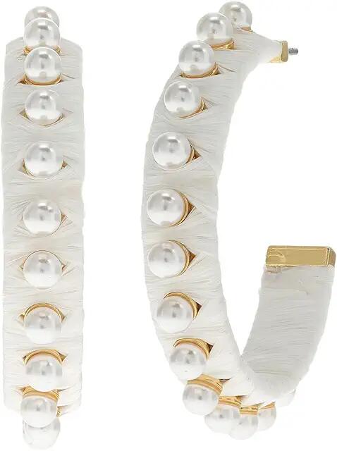 Kate Spade New York Francesca Hoops Earrings (White Multi) Earring Cover