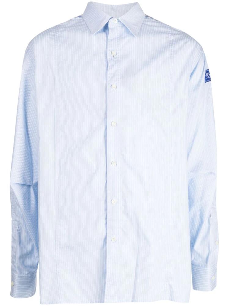 Ader Error striped cotton shirt - Blue Cover