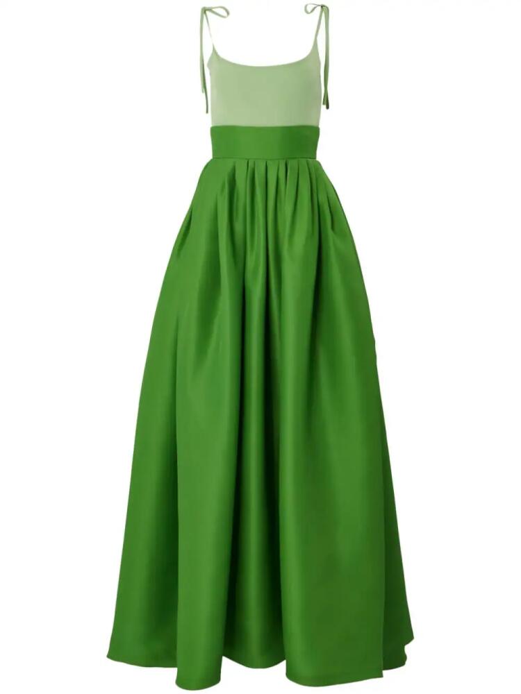 Carolina Herrera two-tone silk gown - Green Cover