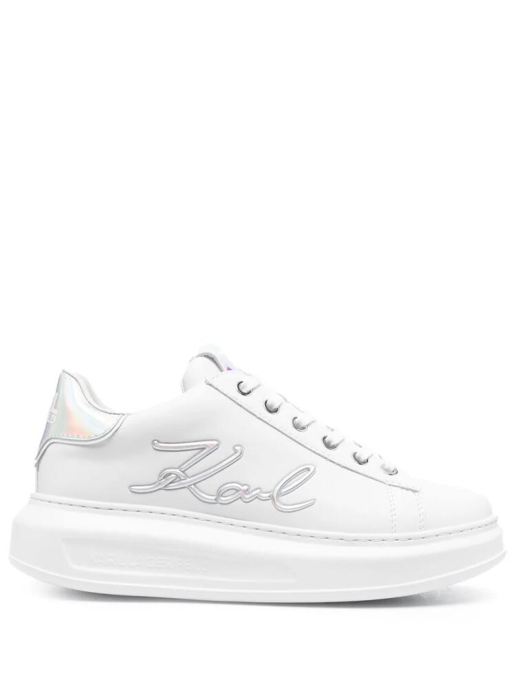 Karl Lagerfeld debossed-logo detail sneakers - White Cover