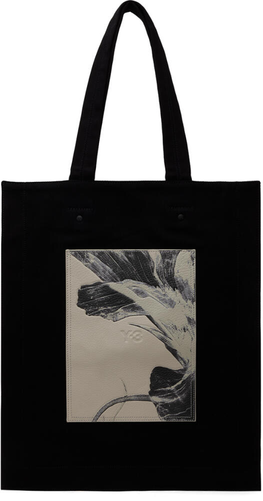 Y-3 Black Floral Tote Cover