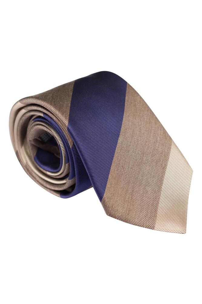 Elizabetta Conero - Extra Long Silk Jacquard Tie for Men in Taupe Grey Cover