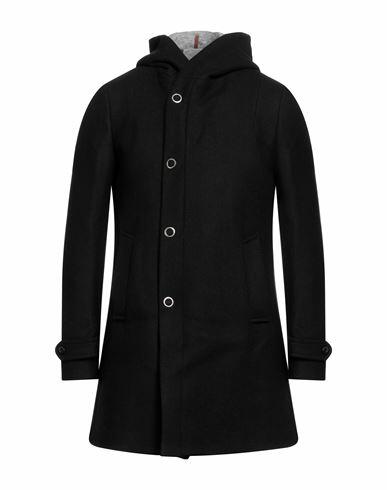 Primo Emporio Man Coat Black Wool, Polyester Cover