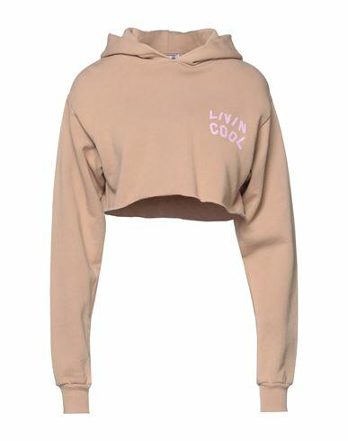 Livincool Woman Sweatshirt Light brown Cotton Cover