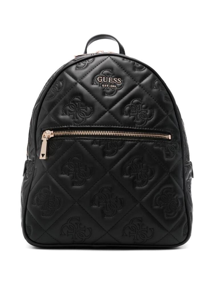 GUESS USA logo-embroidered backpack - Black Cover