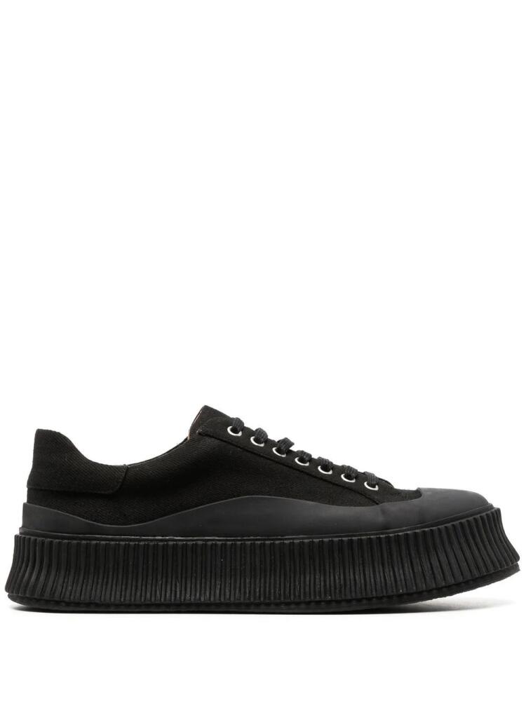 Jil Sander low-top lace-up sneakers - Black Cover