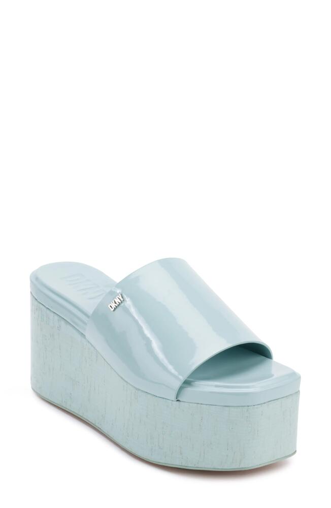 DKNY Adalira Platform Slide Sandal in Sage Cover