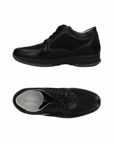 Nero Giardini Woman Sneakers Black Goat skin, Textile fibers Cover